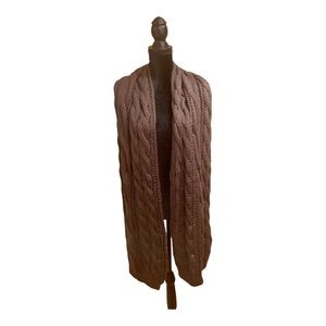 80 Length Statement Long Cable Knit Scarf